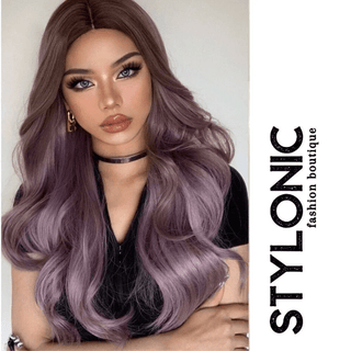 Stylonic Fashion Boutique Synthetic Wig Purple Wavy Wig Purple Wavy Wig - Stylonic Fashion Boutique