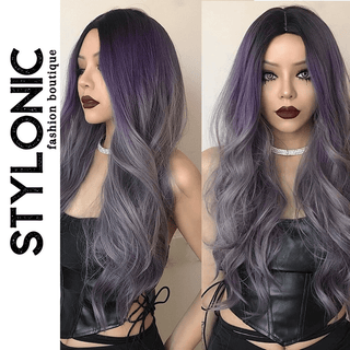 Stylonic Fashion Boutique Synthetic Wig Purple Wig Purple Wig - Stylonic Fashion Boutique