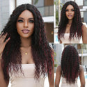 Stylonic Fashion Boutique HC11067-4 / 24inches / 1 PC | 150% Red and Black Curly Afro Lace Front Wig