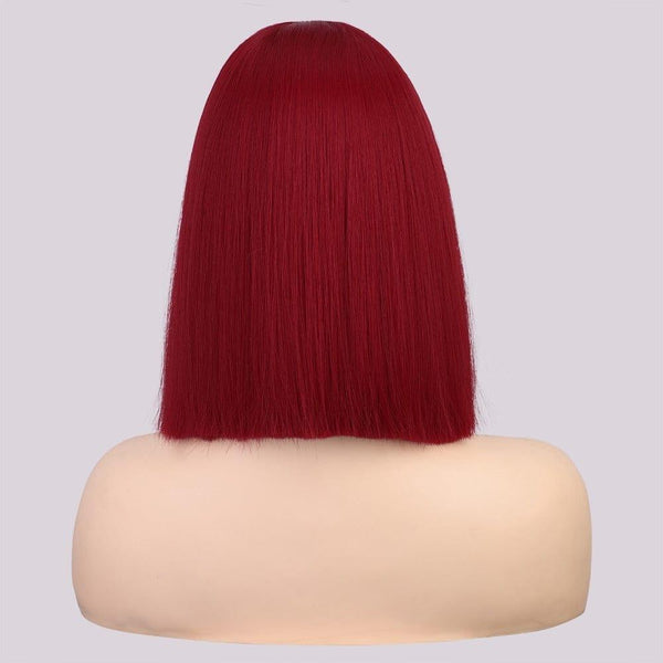 Stylonic Fashion Boutique Synthetic Wig Red Bob With Fringe Wigs - Red Bob With Fringe - Stylonic Fashion Boutique