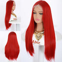 Stylonic Fashion Boutique Lace Front Synthetic Wig Red Lace Wig Long Straight Synthetic Wig Red Lace Wig Long Straight Synthetic Wig | Red Wigs | Stylonic