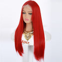 Stylonic Fashion Boutique Lace Front Synthetic Wig Red Lace Wig Long Straight Synthetic Wig Red Lace Wig Long Straight Synthetic Wig | Red Wigs | Stylonic