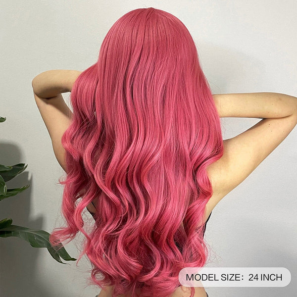 Stylonic Fashion Boutique Synthetic Wig Red Rose Pink Wig Red Rose Pink Wig - Stylonic Wigs