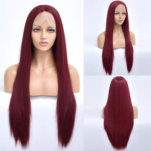 Stylonic Fashion Boutique Synthetic Wig T Part / 150% Red Wig Lace Front Red Wig Lace Front - Stylonic Premium Wigs