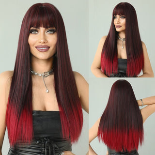 Stylonic Fashion Boutique Synthetic Wig Red Wine Wig Wigs - Red Wine Wig - Stylonic Fashion Boutique