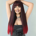 Stylonic Fashion Boutique Synthetic Wig Red Wine Wig Wigs - Red Wine Wig - Stylonic Fashion Boutique