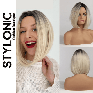 Stylonic Fashion Boutique Synthetic Wig Short Blonde Bob Wig Short Blonde Bob Wig - Stylonic Wigs