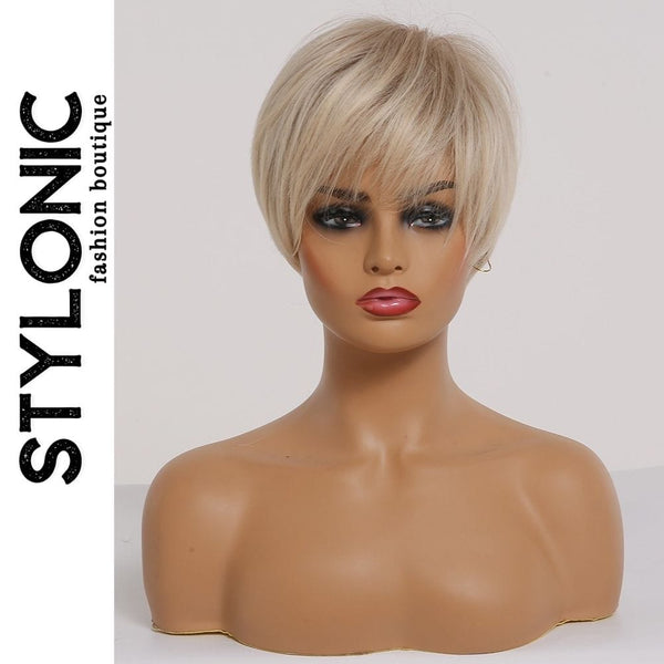 Stylonic Fashion Boutique Synthetic Wig Short Blonde Wig Short Blonde Wig - Stylonic Wigs