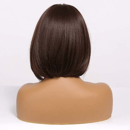 Stylonic Fashion Boutique Synthetic Wig Short Brown Bob Wig Short Brown Bob Wig - Stylonic