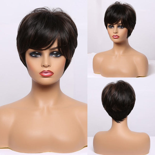 Stylonic Fashion Boutique Synthetic Wig Short Brown Wig Short Brown Wig - Stylonic Fashion Boutique