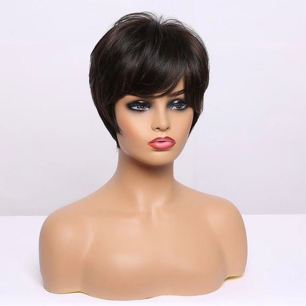 Stylonic Fashion Boutique Synthetic Wig Short Brown Wig Short Brown Wig - Stylonic Fashion Boutique