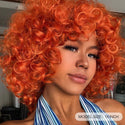 Stylonic Fashion Boutique Synthetic Wig Short Curly Orange Wig Short Curly Orange Wig | Red Wigs | Stylonic Fashion Boutique