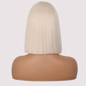 Stylonic Fashion Boutique Synthetic Wig Short Platinum Blonde Wig with Bangs Short Platinum Blonde Wig with Bangs - Stylonic Wigs