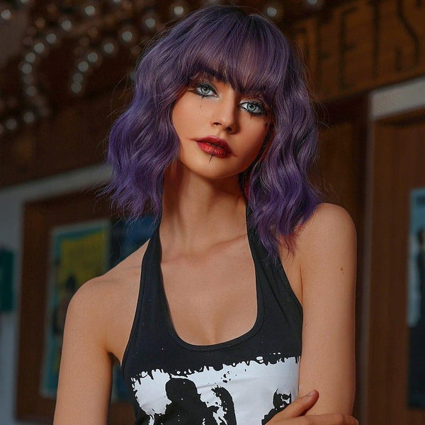 Purple Wavy Wig