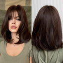 Stylonic Fashion Boutique Synthetic Wig Short Straight Brown Synthetic Wig Short Straight Brown Synthetic Wig | Brown Wigs | Stylonic