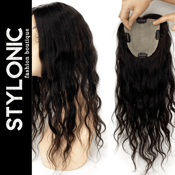 Stylonic Fashion Boutique Hair Topper Silk Skin Base Brazilian Virgin Human Hair Topper Silk Base Brazilian Virgin Human Hair Topper - Stylonic