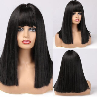 Stylonic Fashion Boutique Synthetic Wig Straight Black Wig Wigs - Straight Black Wig | Stylonic Fashion Boutique