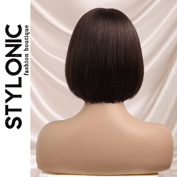 Stylonic Fashion Boutique Human Hair Wig Straight Bob Human Hair Brown Wig Human Hair Wigs | Brown Bob Wig - Stylonic Fashion Boutique