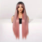 Straight Pink Wig