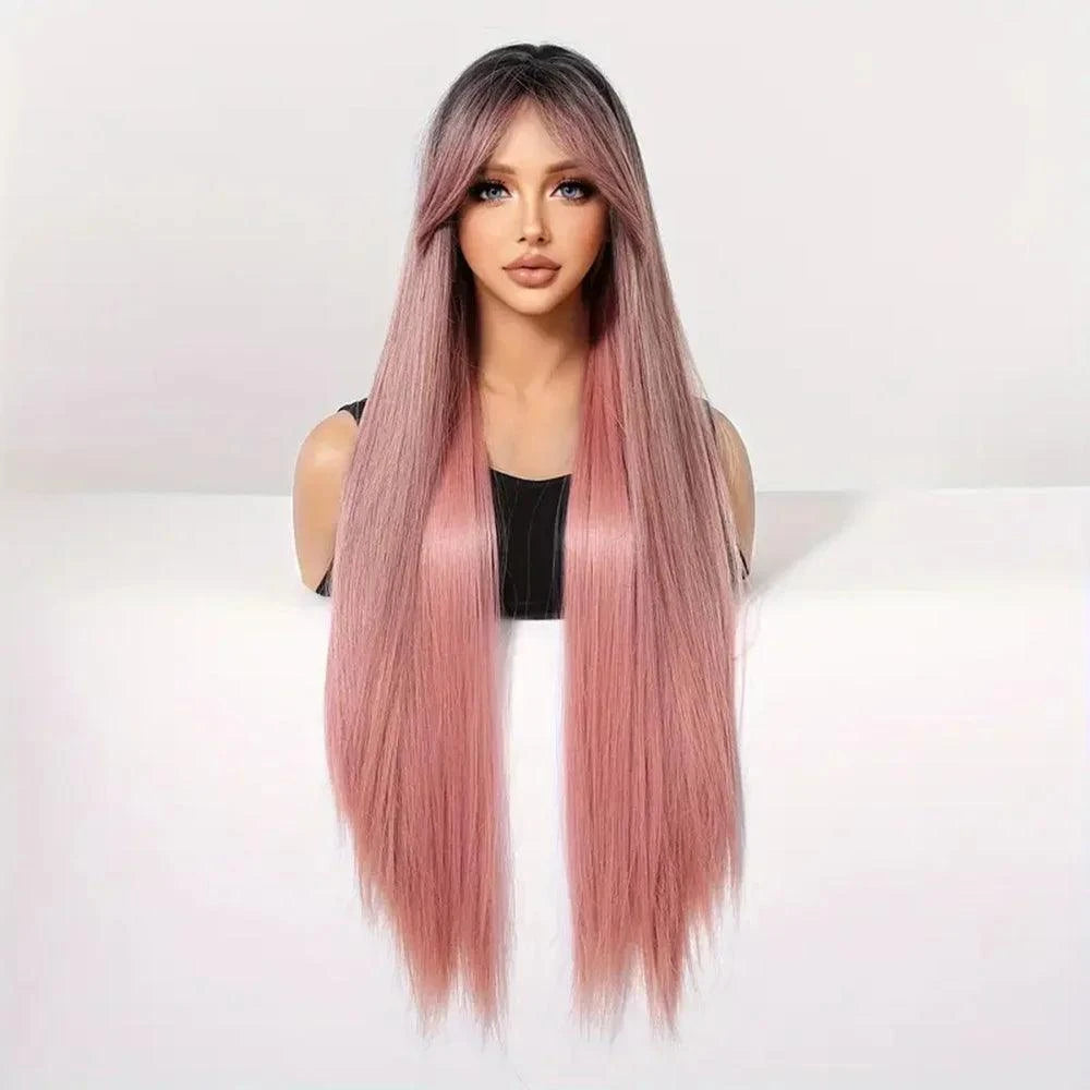 Straight Pink Wig