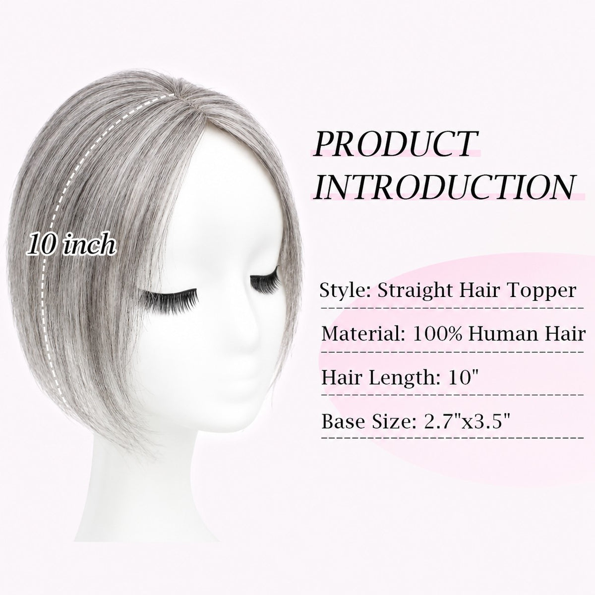Grey Hair Topper Product Info