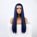 Stylonic Fashion Boutique Dark Blue / 26inches Synthetic Dark Blue Hair Women's Wig