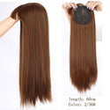 Stylonic Fashion Boutique Hair Topper Light Brown Synthetic Hair Topper with Bangs Synthetic Hair Toppers - Hair Toppers with Bangs | Stylonic