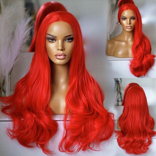 Stylonic Fashion Boutique Lace Front Synthetic Wig Synthetic Lace Front Candy Apple Red Wig Synthetic Lace Front Candy Apple Red Wig - Stylonic Wigs