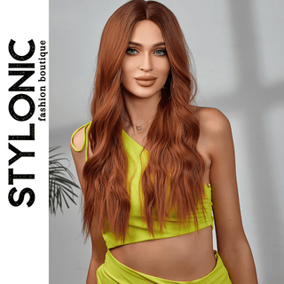 Stylonic Fashion Boutique Synthetic Long Wavy Ginger Wig Synthetic Long Wavy Ginger Wig - Stylonic Wigs