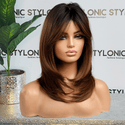 Stylonic Fashion Boutique Synthetic Ombre Black to Brown Wig
