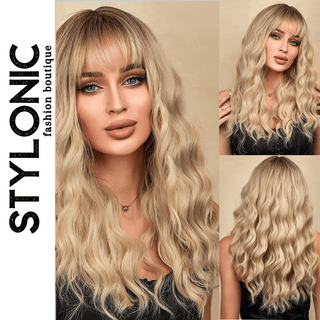 Stylonic Fashion Boutique Synthetic Ombre Brown to Light Blonde Hair Wig