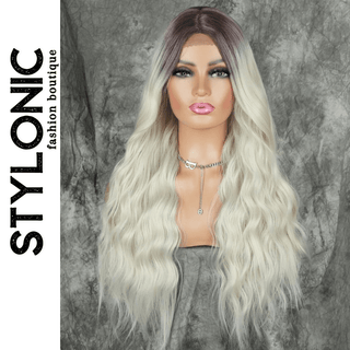 Stylonic Fashion Boutique Lace Front Synthetic Wig Synthetic Platinum Blonde Wig Synthetic Platinum Blonde Wig - Stylonic Wigs