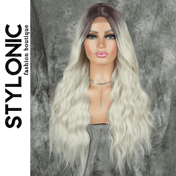 Stylonic Fashion Boutique Lace Front Synthetic Wig Synthetic Platinum Blonde Wig Synthetic Platinum Blonde Wig - Stylonic Wigs