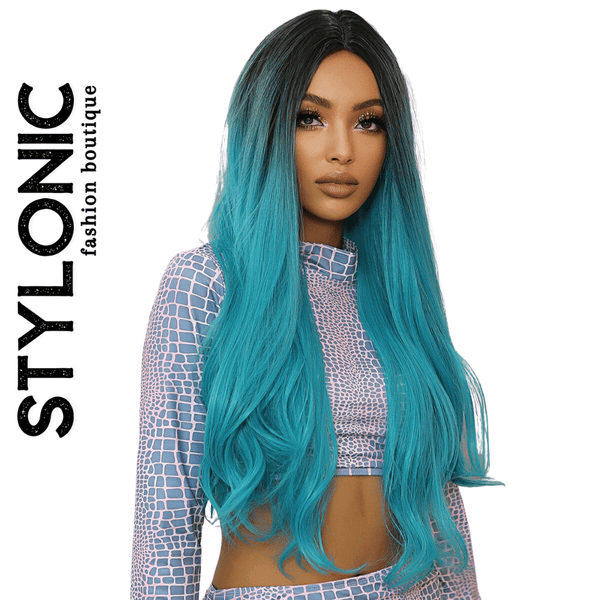 Stylonic Fashion Boutique Synthetic Wig Turquoise Blue Wig Turquoise Blue Wig | Blue Wigs | Stylonic Fashion Boutique