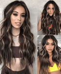 Brown Highlighted Wig