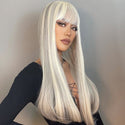 Stylonic Fashion Boutique Synthetic Wig White Wig with Bangs White Wig with Bangs - Stylonic Fashion Boutique