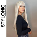 Stylonic Fashion Boutique Synthetic Wig White Wig with Bangs White Wig with Bangs - Stylonic Fashion Boutique