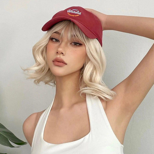 Blonde Wig with Bangs