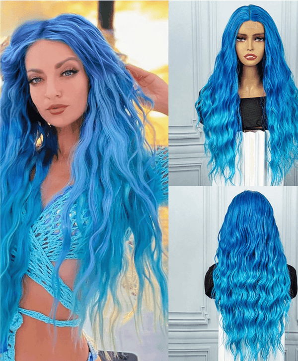 Wigs Blue Stylonic Premium Wigs