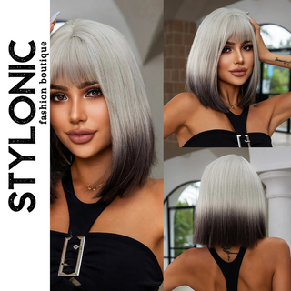 Stylonic Fashion Boutique Synthetic Wig Wigs in Grey Wigs in Grey - Stylonic Premium Wigs