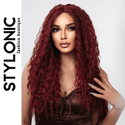 Stylonic Fashion Boutique Lace Front Synthetic Wig Wine Red Kinky Curly Lace Front Wig Wine Red Kinky Curly Lace Front Wig - Stylonic Wigs