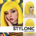 Stylonic Fashion Boutique Synthetic Wig Yellow Bob Wig Wigs - Yellow Bob Wig | Yellow Wigs | Stylonic Fashion Boutique